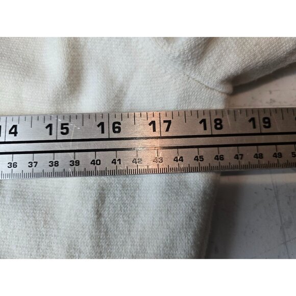 J.Crew Womens Cream V-Neck Cardigan Sweater Cotton Wool Front Pockets - Picture 5 of 8